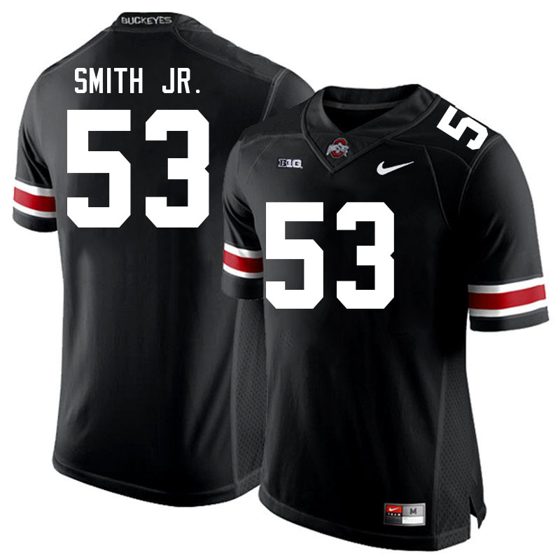 Men's Ohio State Buckeyes #53 Will Smith Jr. Black Authentic College Stitched Football Jersey 23ZE044WP